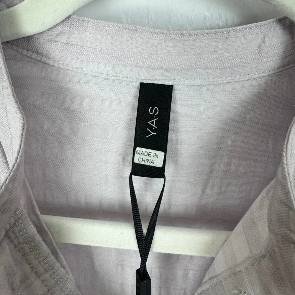 Y.A.S Yasluisa Long Sleeve Shirt Dress Ruffle Tiered Lilac Marble Women Sz UK 8‎
